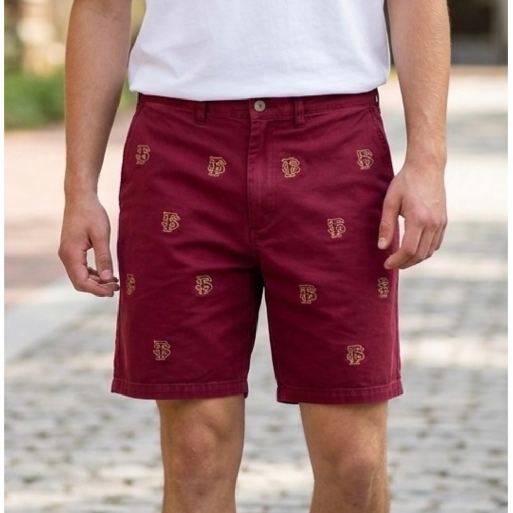 Pennington & Bailes Mens‎ Florida State FSU Stadium Shorts Burgundy Seminoles